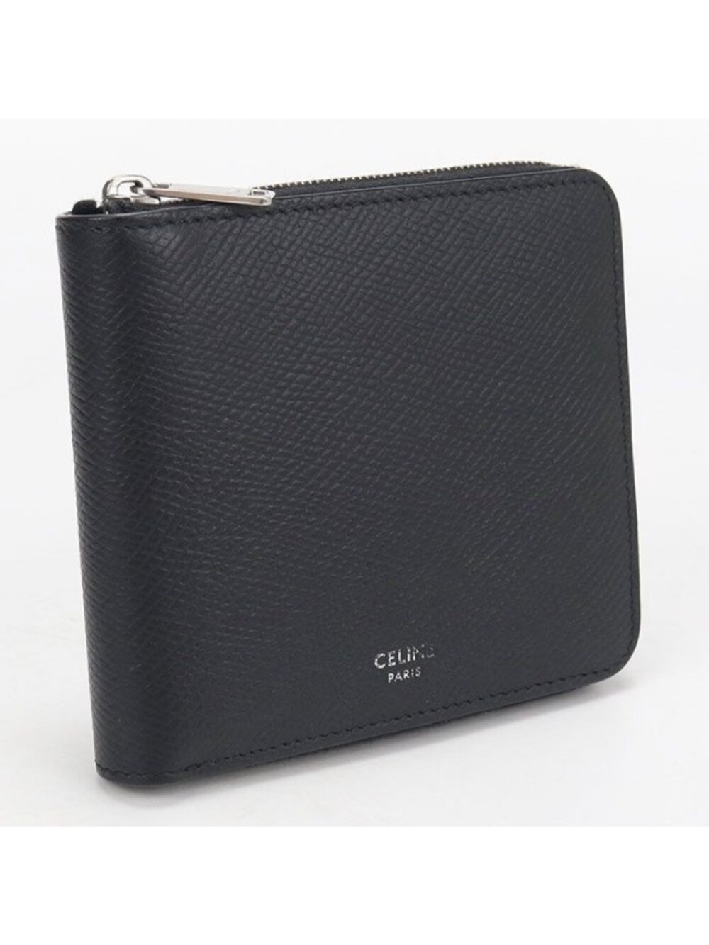 Celine Zip Bifold Wallet Calfskin